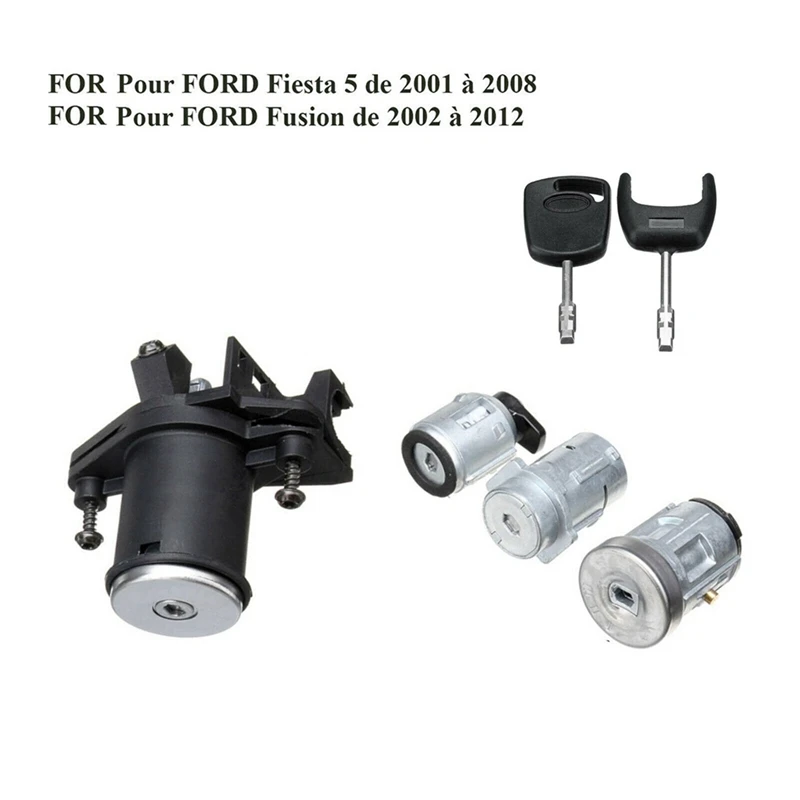 Starter Cilindro Switch Lock Kit, Peças de reposição, Fechadura da porta, Ignição Bucket Switch, Carro para Ford Fiesta 2001-2008, 2S61-A22050-BM