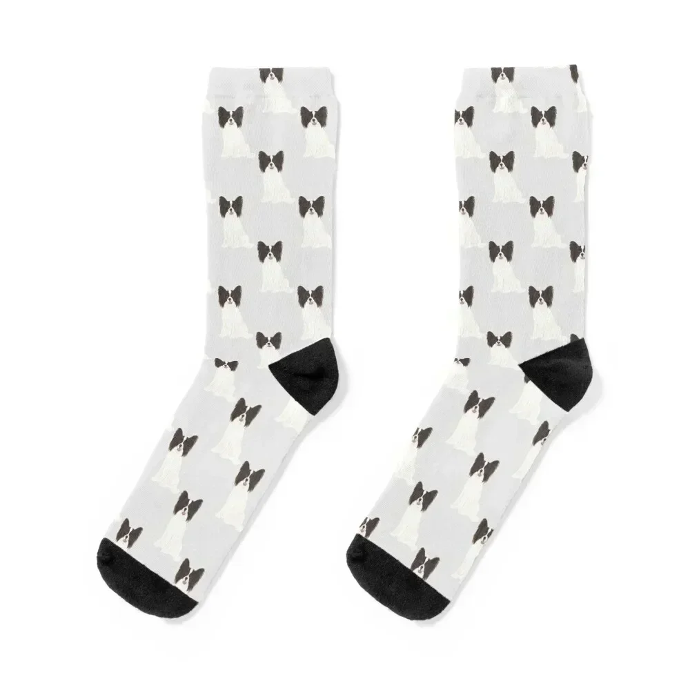 Papillon (Black & White) Pattern Socks Run new in's christmas stocking cotton Socks Women Men's
