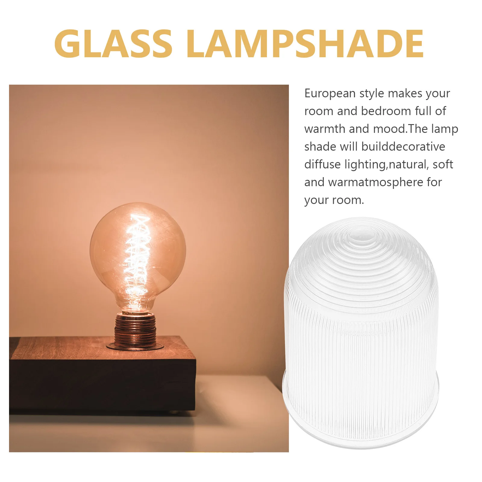 

1pc Glass Lamp Shade Premium Dust-Proof For Ceiling Pendant Bedroom Living Room Light Ceiling Pendant Cover Lampshade