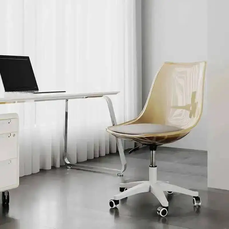 

Acrylic Office Chairs Computer Backrest Nordic Home Chair Modern Office Furniture Game Chair Lifting Swivel Learning Desk Chair