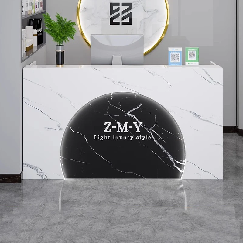 Customized Reception Counter Creative Trendy Classic Versatile Reception Desk Simple Trendy Tresen Rezeption Office Furniture