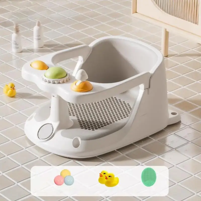 

Baby Bath Seat Soft Mat For Travel Home Living Room Foldable Baby Bath Seat With Suction Cups Wrap-around Baby Bath Chair