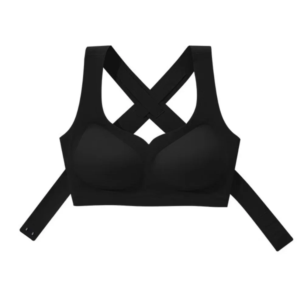 

2 in 1 Women Seamless Bras Adjustable Back Posture Corrector Push Up Bralette Front Buckle Solid Color Anti-Sagging Brassiere