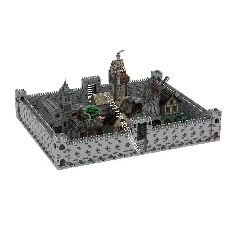 

New 26809Pcs Moc European Medieval Street View Castle Bundle Model Diy Creative Ideas Kids Toys Birthday Gifts Custom Puzzle