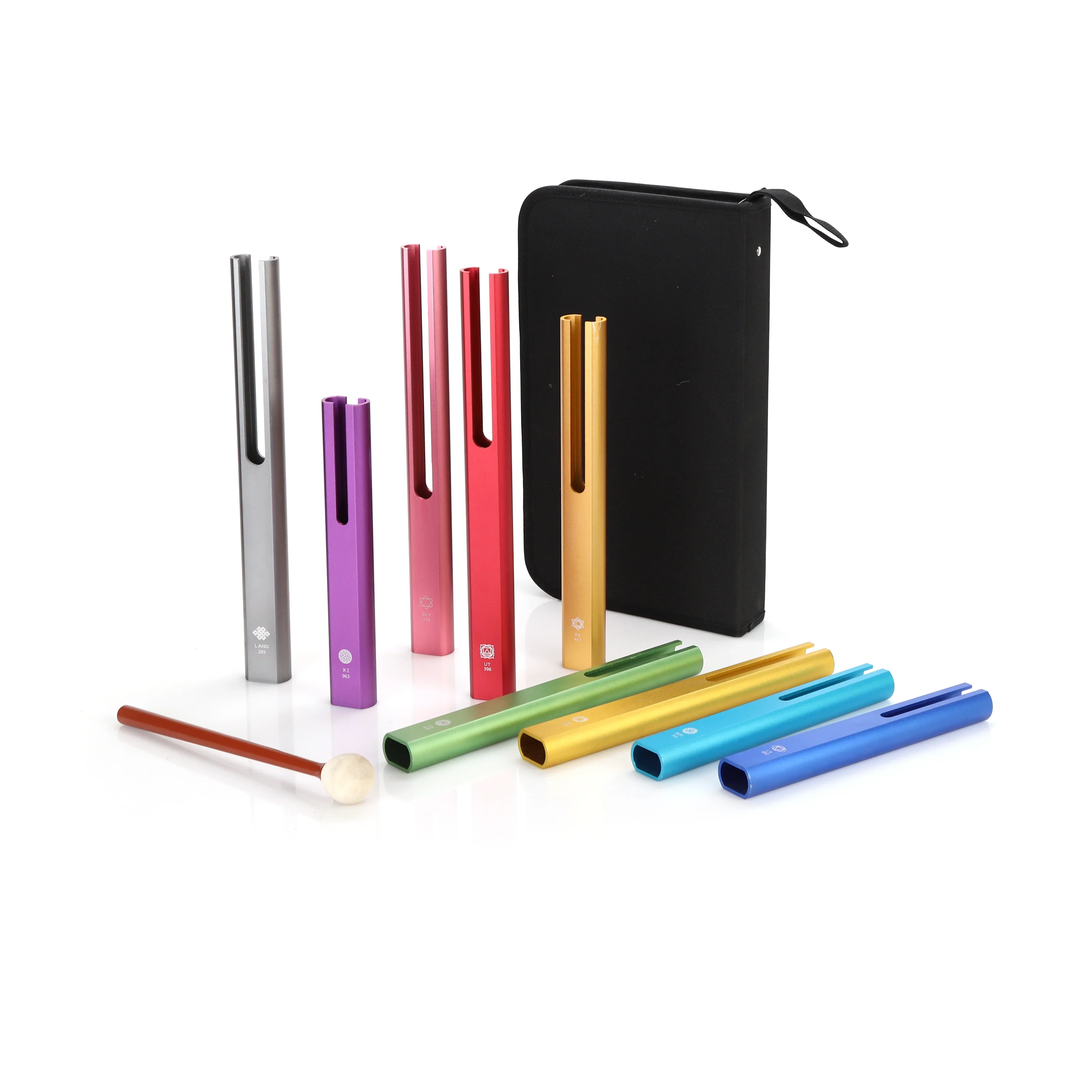 Music Healing Therapy Strong Vibration Sound Healing Oval Tubes Musical Instruments Aluminum Tubular Bells Solfeggio Frequencies