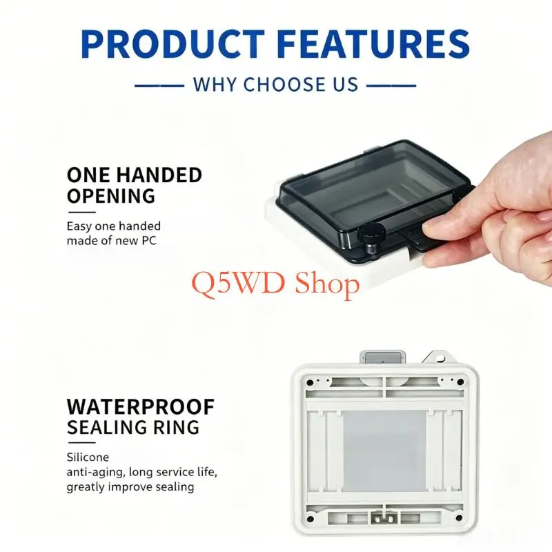 Q5WD Utility Access Cover with Clear Window, Wall Mount Housing and Open Front for Breaker Box Openings Indoors