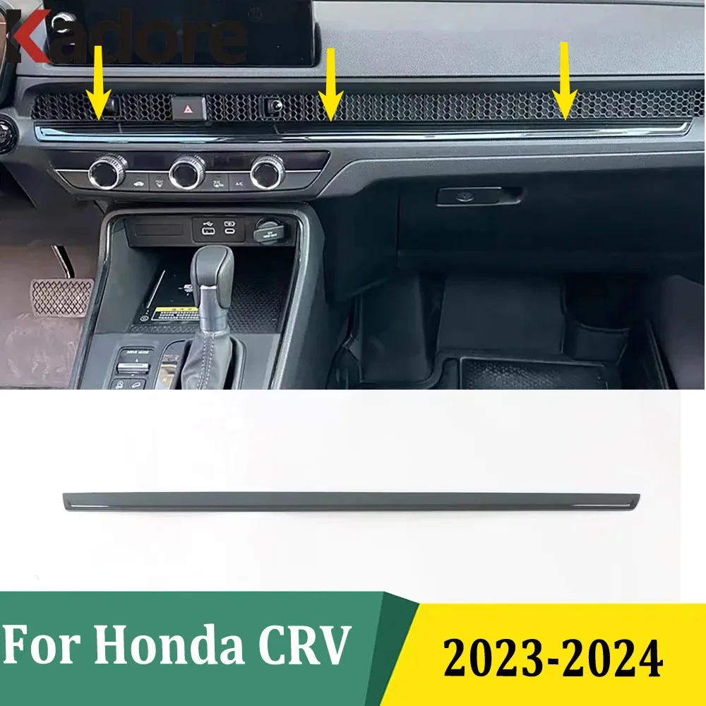 

For Honda CRV CR-V 2023 2024 Stainless Steel Interior Center Console Trim Instrument Strip Car Styling Accessories