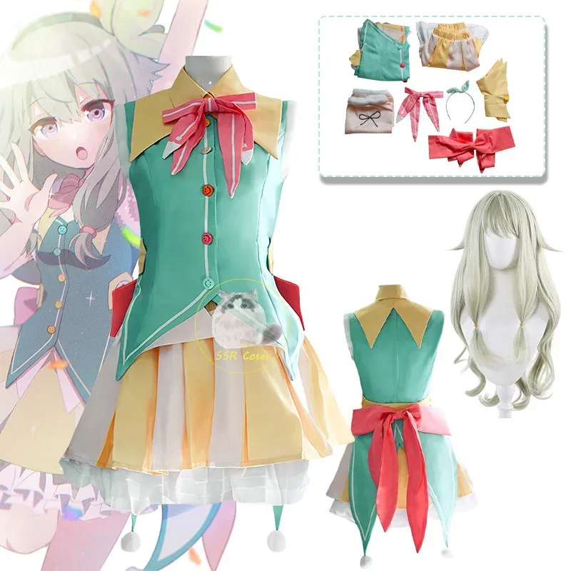 

Kusanagi Nene Cosplay Costume Anime Idol Nene Dress Headwear Project Sekai Colorful Stage Princess Dress Wig Halloween Clothing