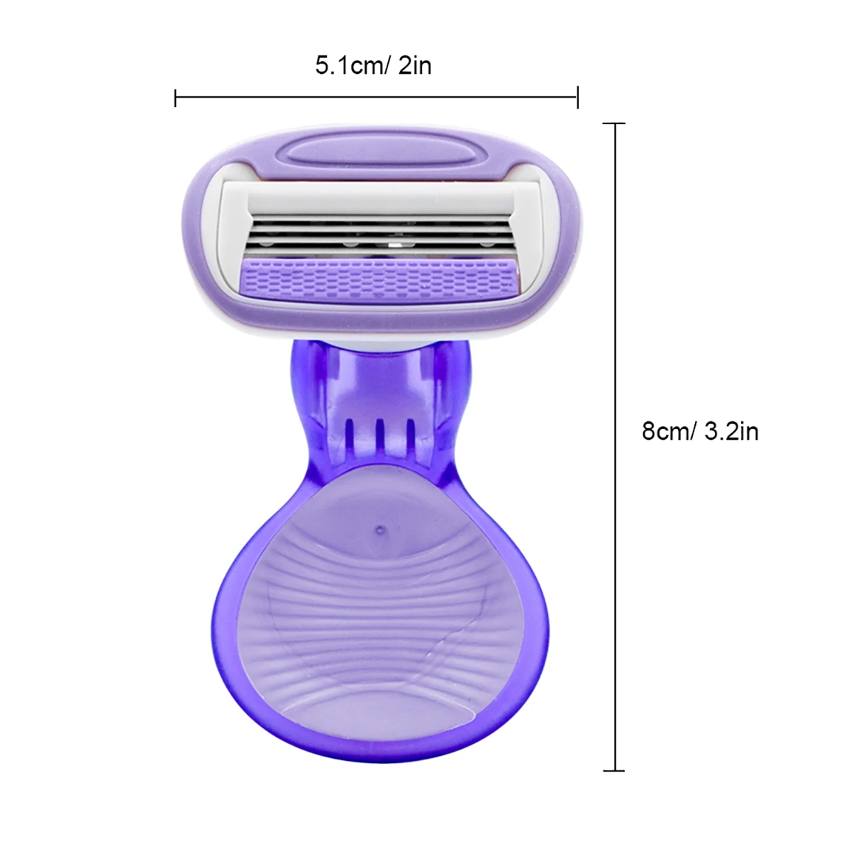 1 Handle 4 Cartridges Shaving Razor For Women Four Blades Rubber Mini Handle With Storage Box Bikini Razor Blade