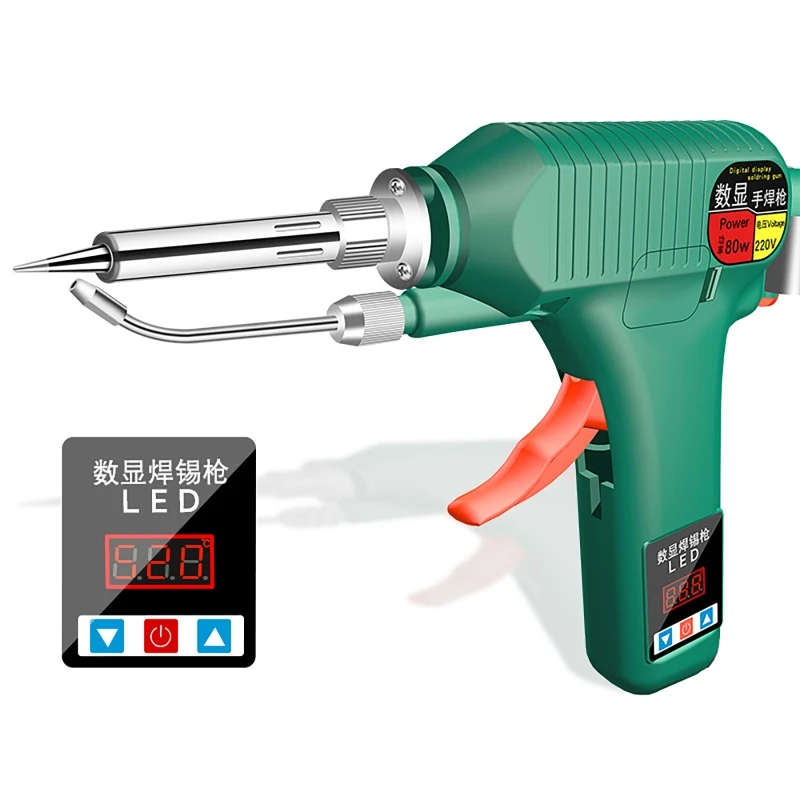 80W Internal Heating LED Digital Display Solder Gun Manual Solder Gun Constant Temperature Electric Soldering Iron Welding Tools