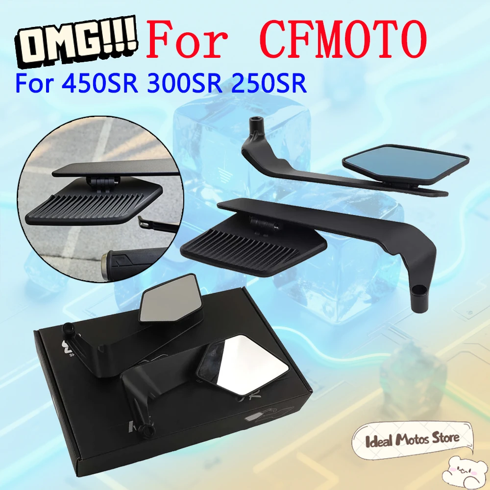 

Rearview Mirrors Stealth Winglets Mirror Rotate Side Mirror For CFMOTO CF MOTO 450SR SR450 300SR SR300 250SR SR250 Accessories