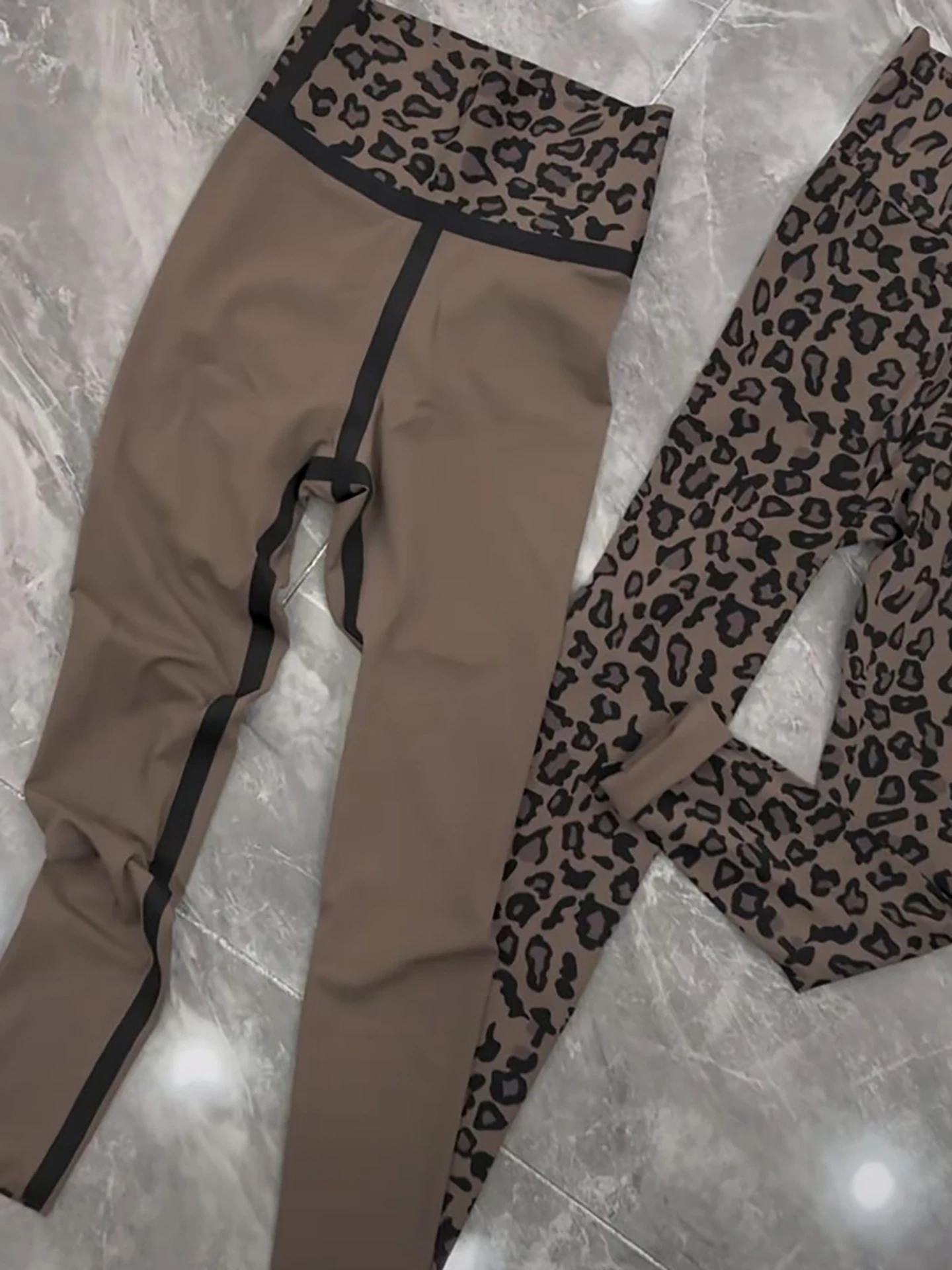 High Waist Yoga Pants Women's Tight Fit Autumn Winter New Sle plus Size Slimming Elastic Boting Pants Leopard Print