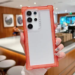 Matte transparent three in one phone case for Samsung Galaxy s24 Ultra plus anti drop protective cover bumper