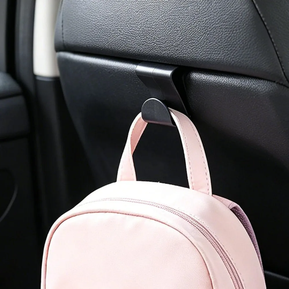 Hidden Auto Hook Passenger Seat Organizer Black PP Hanging Holder for Car Groceries Coat Vehicle Interior Styling Fastener Clip