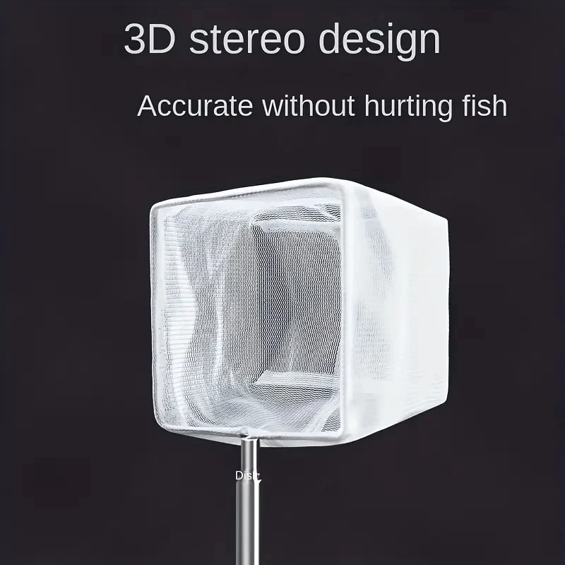 Square Round Stainless Steel Handle Aquarium Net Dip Net Fishing Gear for Catching Ornamental Fish Shrimp Tank Clean Accessories view 2
