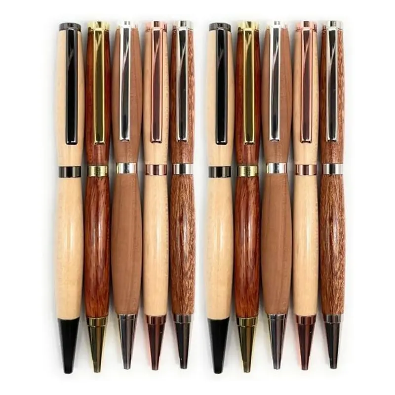 Exquisite-Slimline Wooden Twister Pen Set 20 Pcs, Various Finishes 7Mm Twister Pen Set