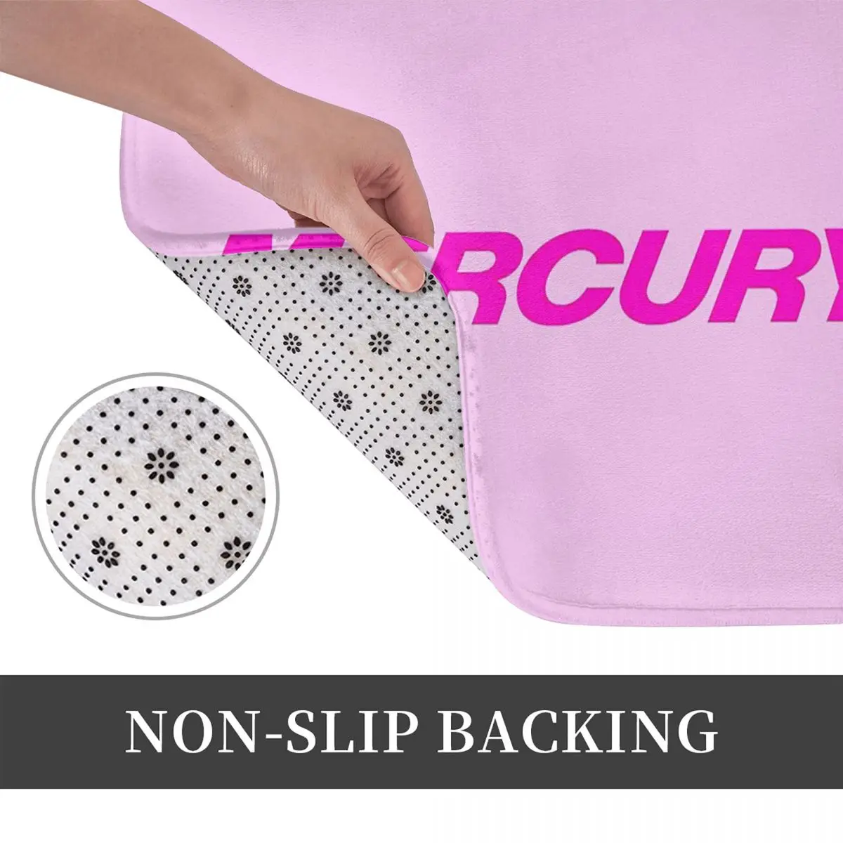 Pink M-Mercury-S Mercruiser Boating Decal Non-slip Doormat Floor Mat Carpet Rug for Kitchen Entrance Home Balcony Footpad Mats