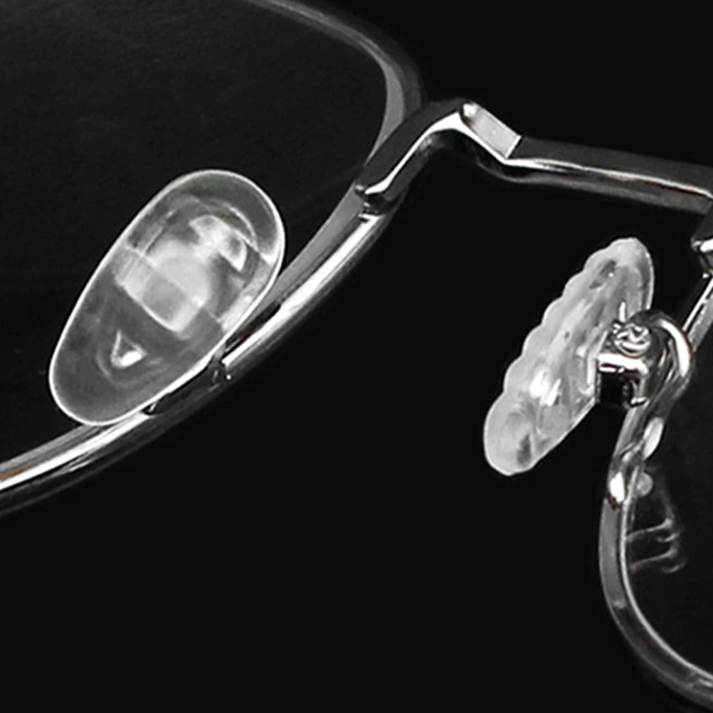 Almohadillas nasales de silicona para gafas, empuñaduras anticolchadas, accesorios de repuesto transparentes, reparación de gafas, 20 Uds.
