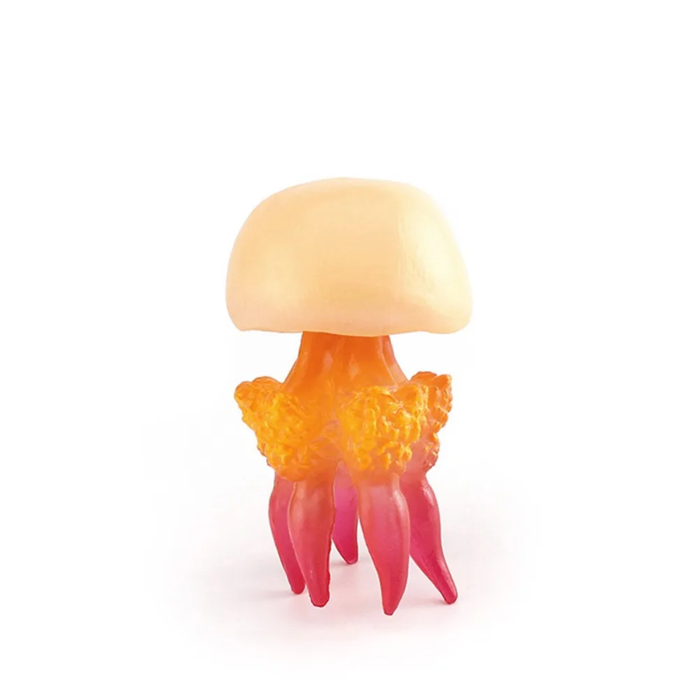 Marine Animals Ocean Animal Figurine Lifelike Solid Sea Life Model Plastic multi-colored Jellyfish Starfish Anemones