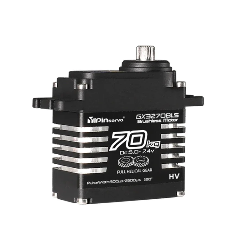 Impermeável grande torque Servo aço helicoidal engrenagem, acessórios de carro remoto, entrada magnética, IP68, 8.4V, 70kg sem escova, 1 8 1 10