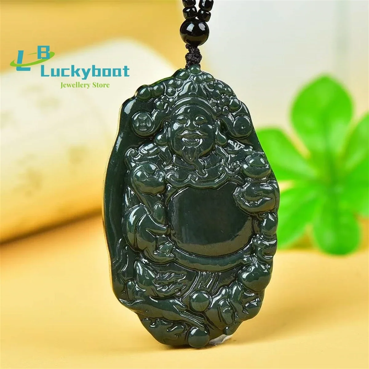 

Натуральный кулон Hetian Qingyu Yuanbao Ruyi God of Wealth, простой и персонализированный, универсальный и изысканный для мужчин и женщин