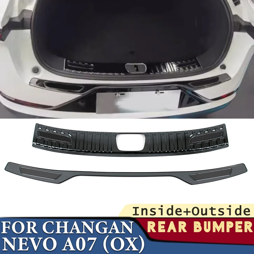 

Trunk Bumper for Changan Nevo A07 (OX) 2023 2024 Car Accessories Stainless Rear Fender Protector Sill Cover Stick Decoration
