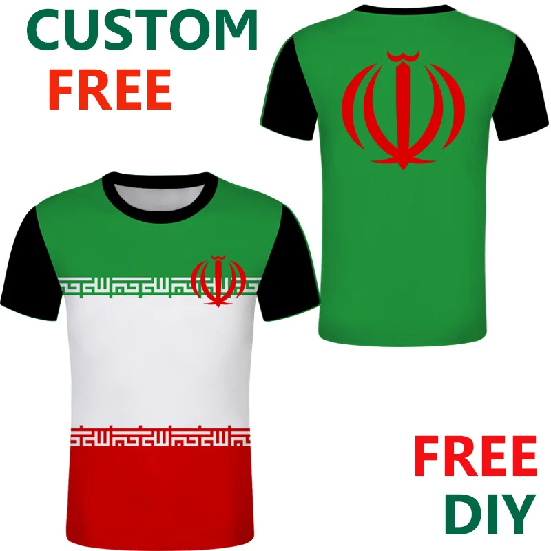 Iran Sport T Shirt Free Custom Persian Text Peace Casual T Shirt Iranian Flag Soccer Sport Jersey