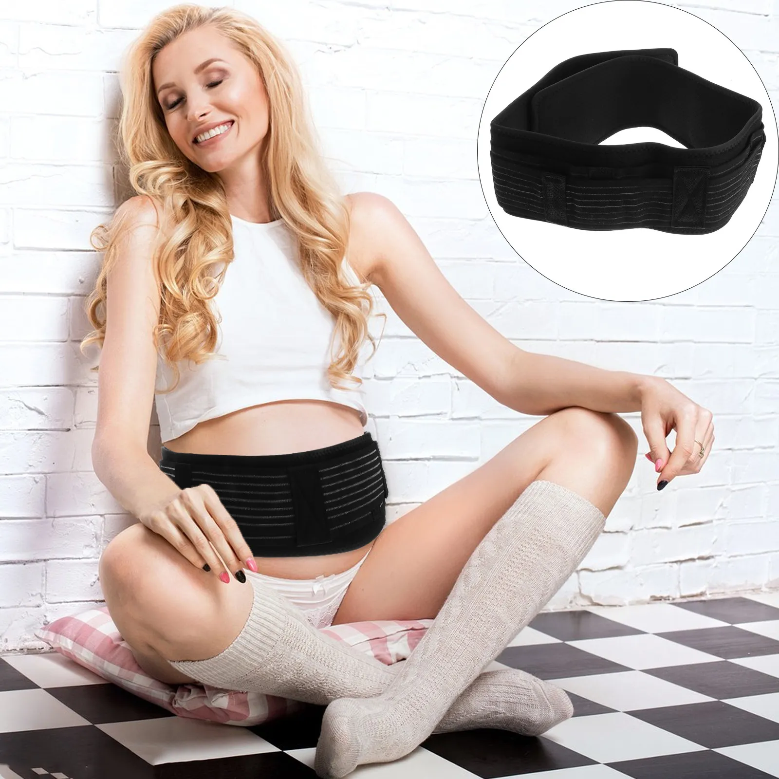 

1Pcs Pelvic Support Belt Adjustable Pelvic Correction Postpartum Recovery Support Pregnant Abdominal Band Sacroiliac Joint