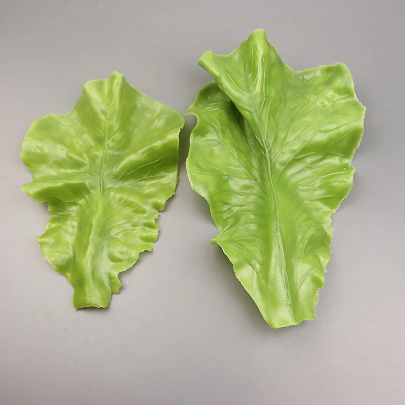 Knstliches Gemse Salat geflschte Kchen zubehr, weiches  Pu-Blatt-Modell, Simulation Lebensmittel dekoration, 1pc - AliExpress