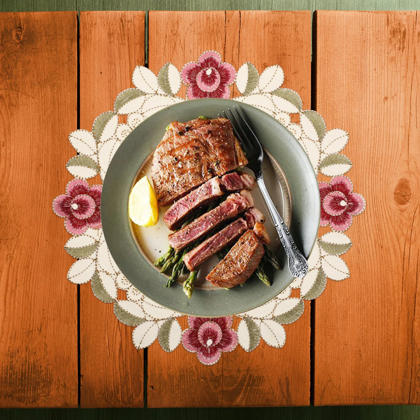 

Круглая полая подставка под тарелку с цветочным узором, термостойкая, водонепроницаемая, для обеденного стола