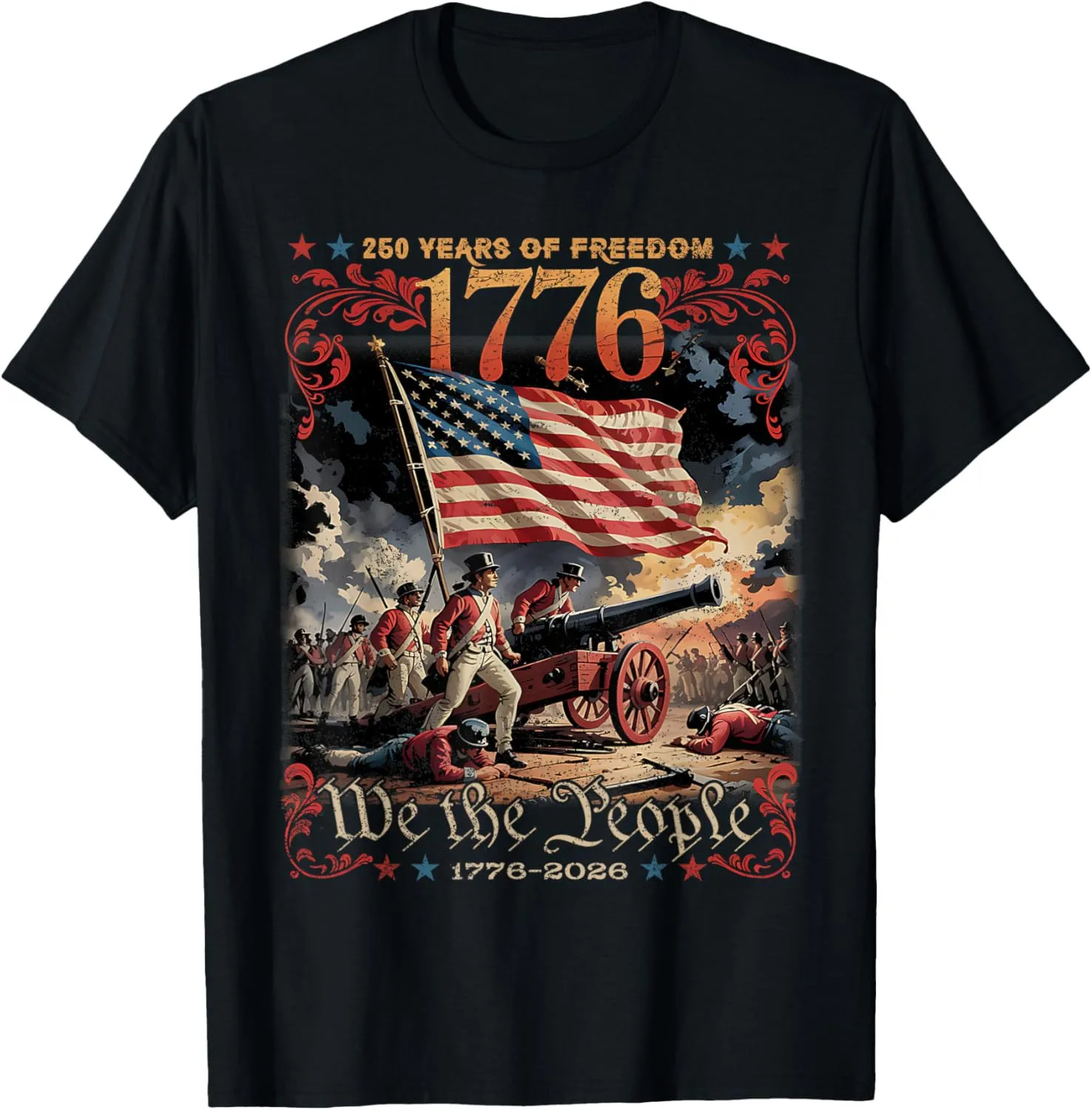 

250 Anniversary 1776 US Army 250th Birthday T-Shirt 100% Cotton O-Neck Short Sleeve Summer Casual Mens T-shirt Streetwear