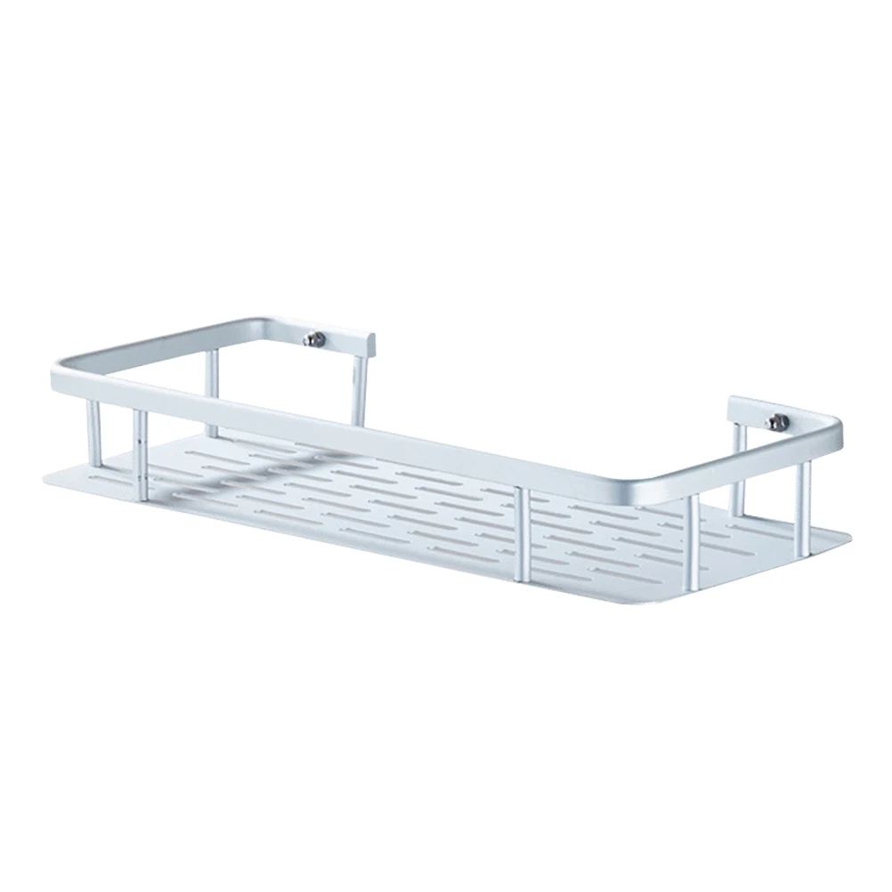 

Aluminum Alloy Suction Cup Shelf Bathroom Organizer Wall Mounted Storage Rack Easy Clean Durability Space Saving Design