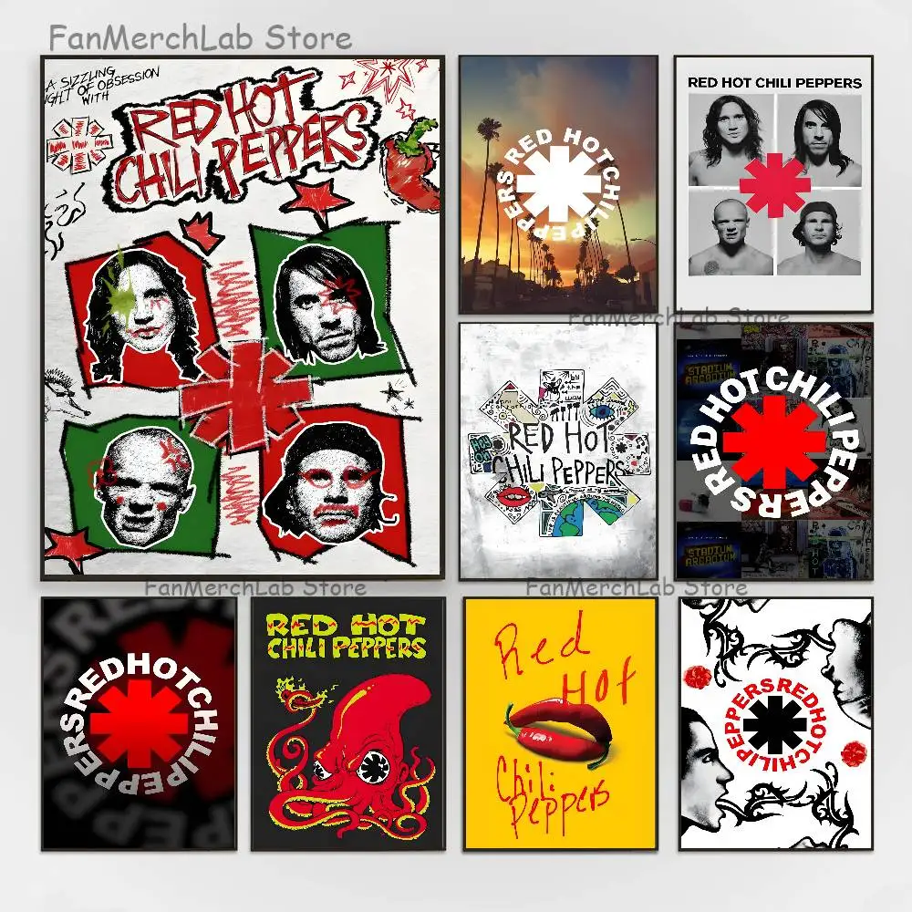 R-Red Hot C-Chili Poster Prints Wall Art Picture Painting Gift Living Room Restaurant Bar Large Dec Sticker