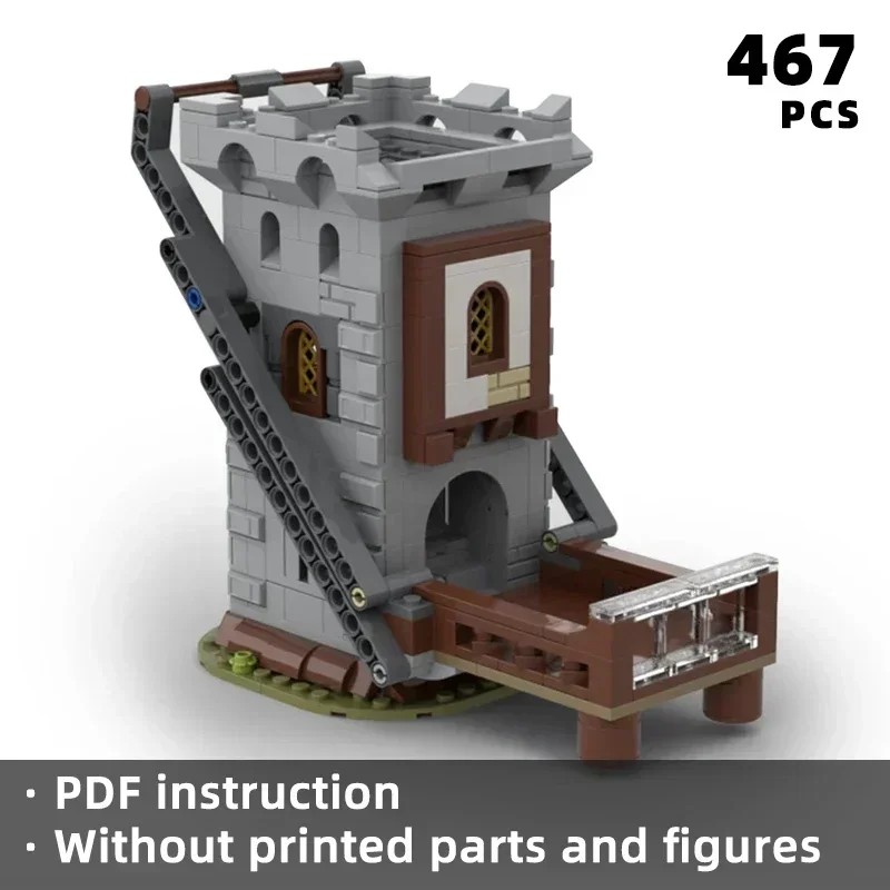 torre creativa del rullo dei dadi 	 mattoni dadi rullo torre rotolante castello blocchi creativi regalo modulare medievale moc mattoni medievaliChri