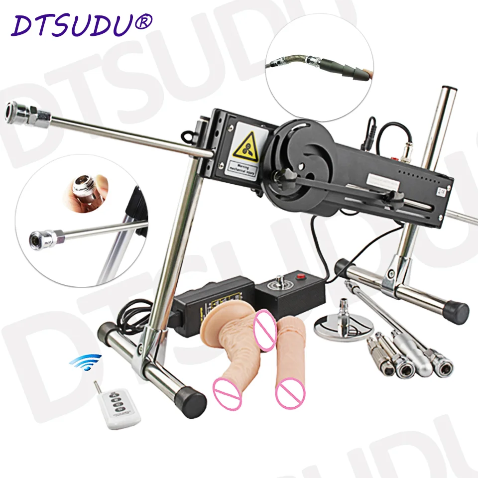 DTSUDU Automatic Wireless Control Telescopic Sex Machine Thrust Dildo Machine & Big Dildo Male and Female Masturbation Sex Toys