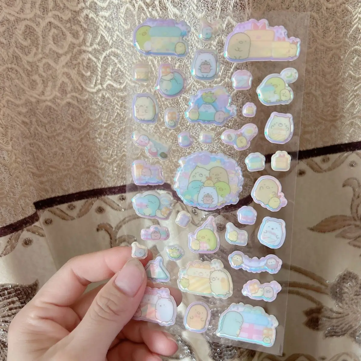 Rilakkuma 3D Bubble Stickers for Children's Diy Desktop Decoration Refrigerator Sticker Girl's Phone Case Stickers Reward Toy