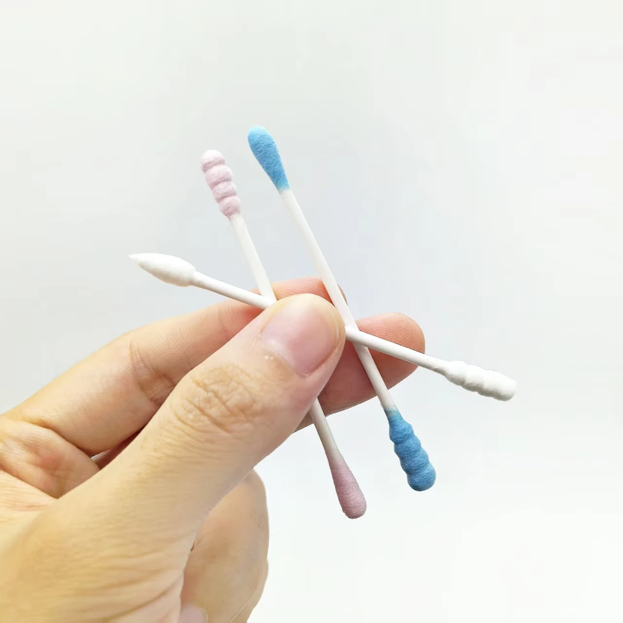 300 قطعة/600 قطعة مسحات قطنية تحت عنوان عيد الأم، أعواد قطنية برأسين بلونين، مسحات قطنية هدية عيد الأم