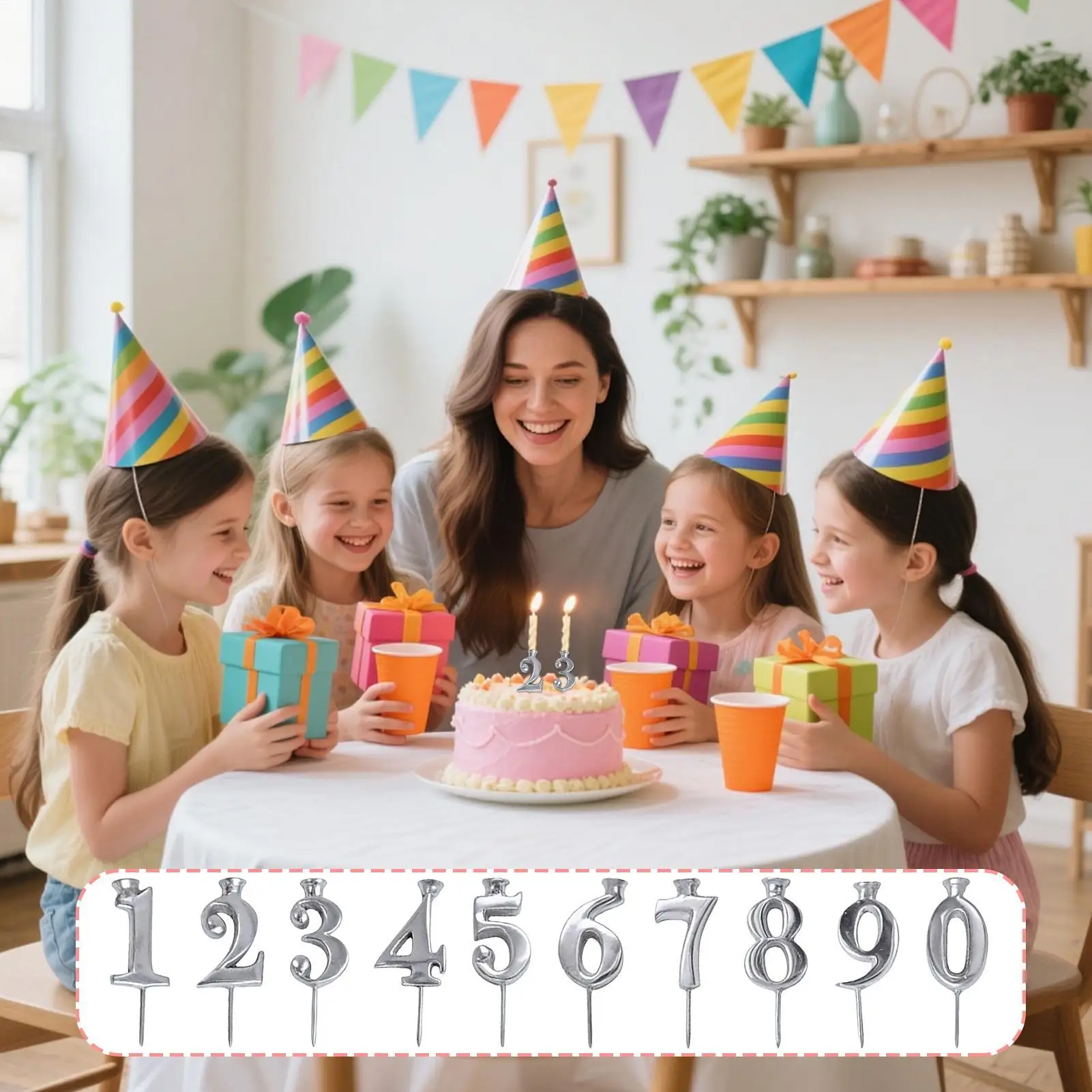 Candle Holders Decorative Reusable Candlestick Cake Number Candle Holder For Kids Adults Boys Girls Men Women Cake Birthday