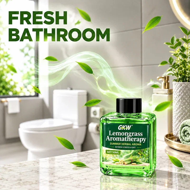 Lemongrass Scented Liquid Air Freshener - Long-Lasting Fragrance Purifies Air, for Wardrobe, Clothes & Storage, Home Atmosphere