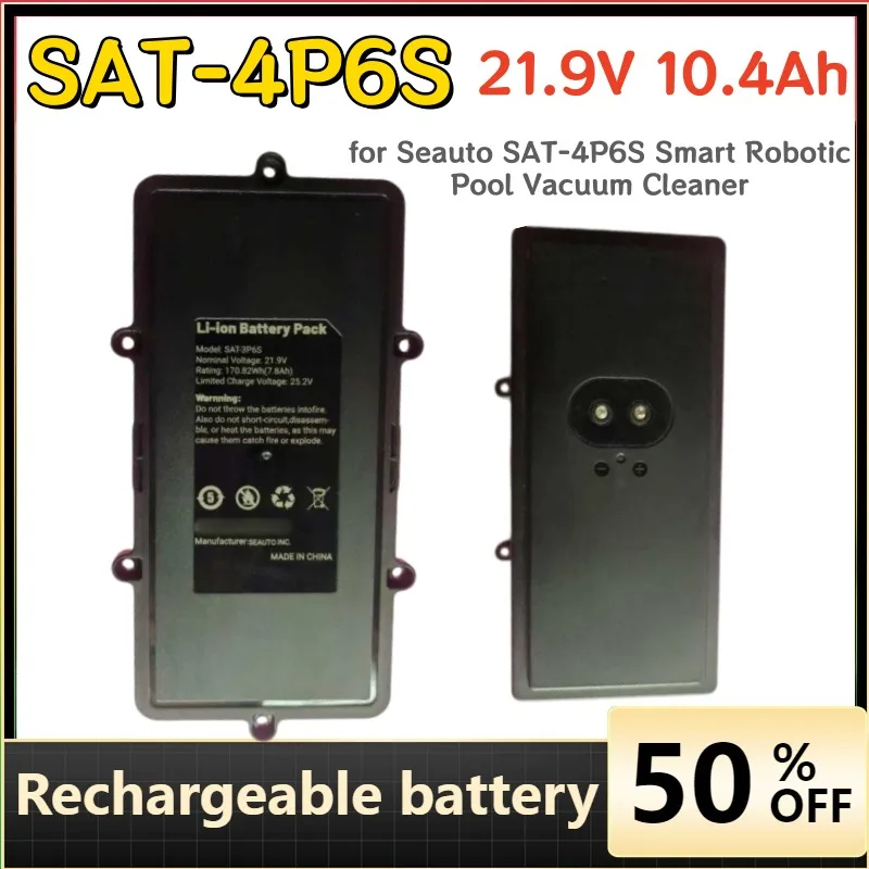 21.9V 10.4Ah for Seauto SAT-4P6S Smart Robotic Pool Vacuum Cleaner High Capacity Replacement Battery Pack