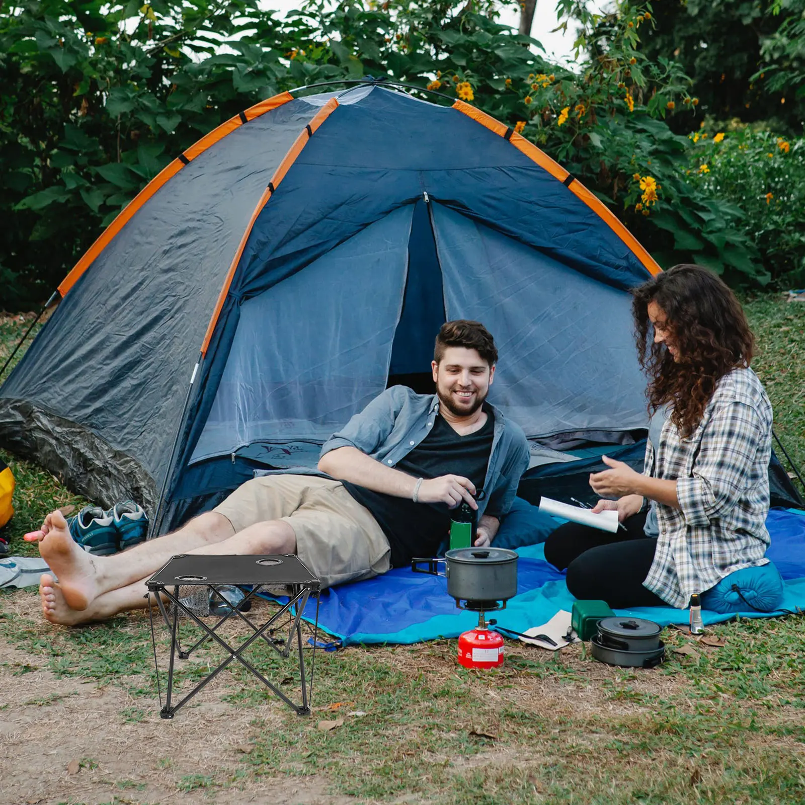 

1 шт. складной уличный портативный кемпинг пикник барбекю путешествия черный прочный Оксфорд складные столы прочная рама мебель