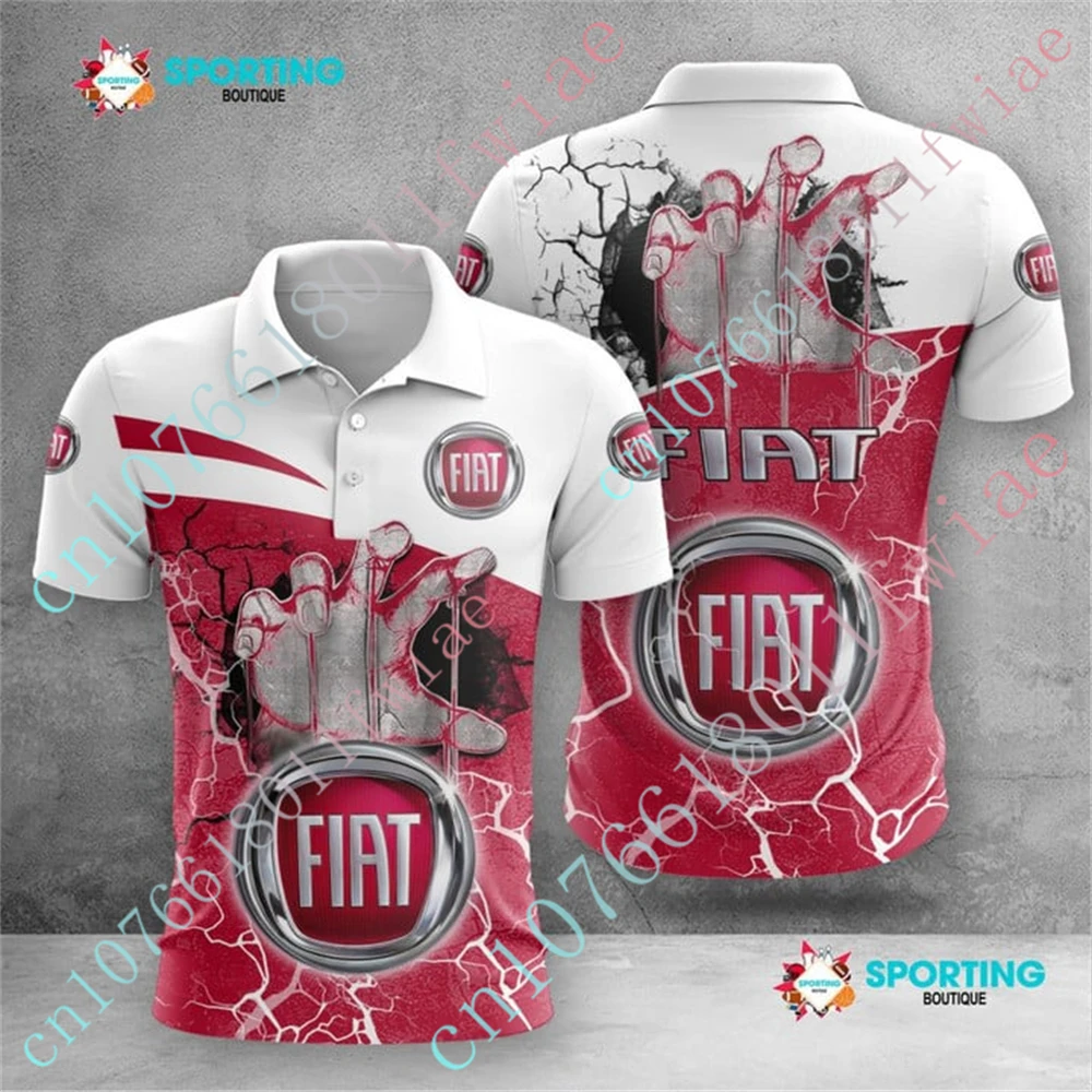 Fiat Polo Shirts And Blouses Anime T Shirt For Men Casual Golf Wear Harajuku Luxury Short Sleeve Unisex Clothing Custom Logo