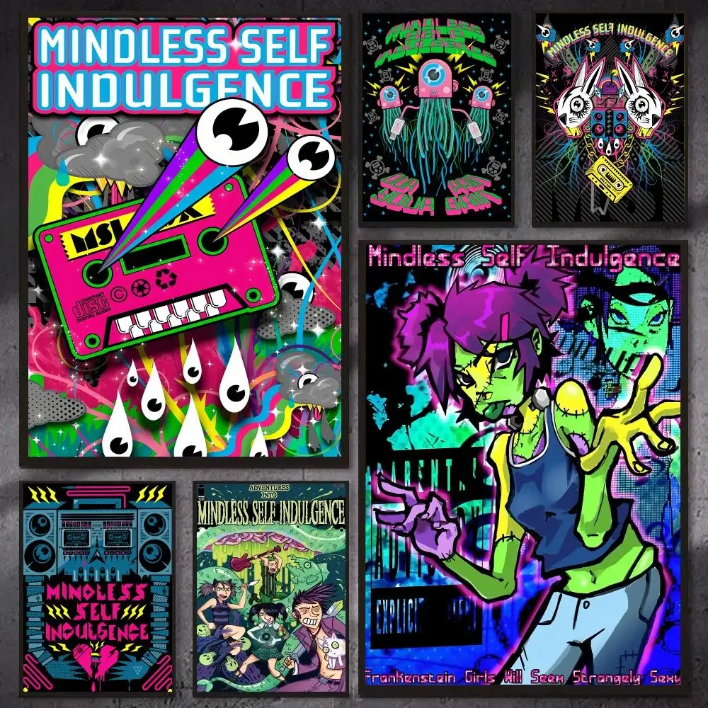 Band M-Mindless S-Self Indulgence Poster Modern Aesthetic Wall Decor Premium Room Decoration Bedroom Gaming Setup