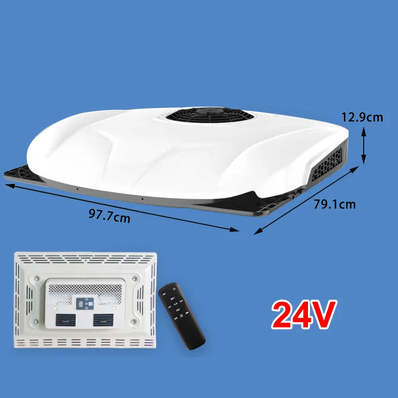 12V 24 Volt Roof Top Semi Air Conditioner For Caravan Excavator Truck Sleeper Rv Ambulance Cabin Other Air Conditioning Systems