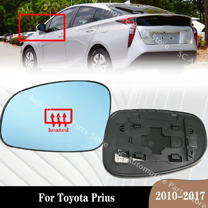 

SC For Toyota Prius 2010-2017 Blue Mirror Heated Lens Car Door Side Rearview Mirror Lens With Heating 87961-0P050 87931-0P050
