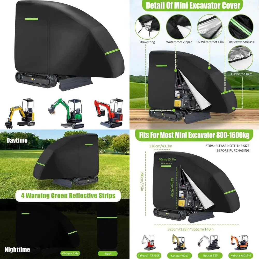 

Водонепроницаемая крышка мини-экскаватора на молнии — универсальная защита для компактных экскаваторов и долговечности