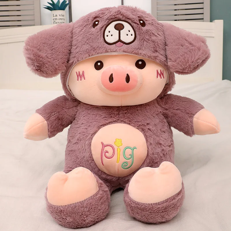 11.81 Pulgadas, Lindo Juguete de Peluche de Cerdo Transformable, Almohada Suave, Muñeco para Dormir y Abrazar, Regalo para Niñas, Peluche de Animal de Peluche, Accesorios