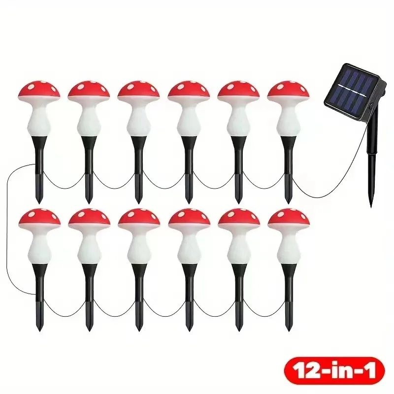 New ground mounted mushroom light LED solar garden waterproof decorative light