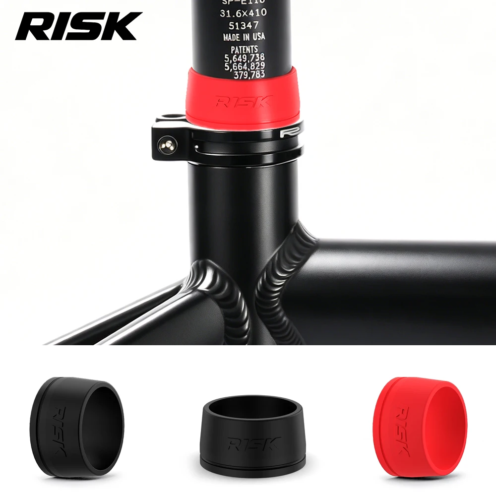 Risk Mountain Road Fahrrad-Sattelstützen-Schutzringe Wasserdichte Staubdichte Silikonringe für 24-35mm Sattelstützenrohre Fahrradteile