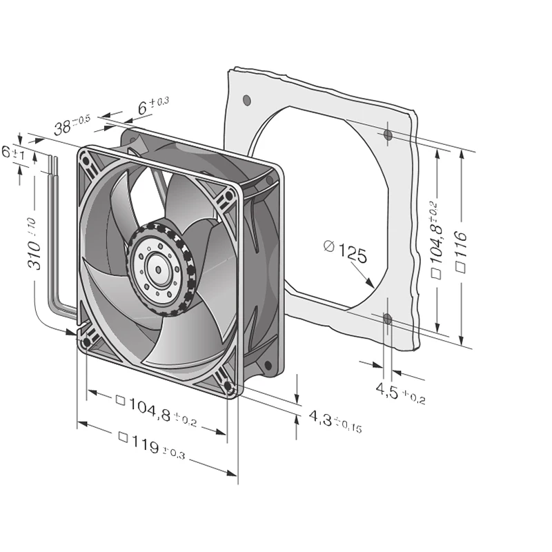 BRAND NEW 4418N 4418 N DC 48V ORIGINAL COOLING FAN COOLER 119 x 119 x 38 mm